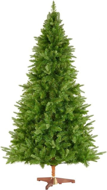tectake Weihnachtsbaum Cupid in Grün aus PVC und Spritzgussnadeln mit klappbarem Holzständer, H x B x T: 180 x 105 x 105 cm - Bild 2