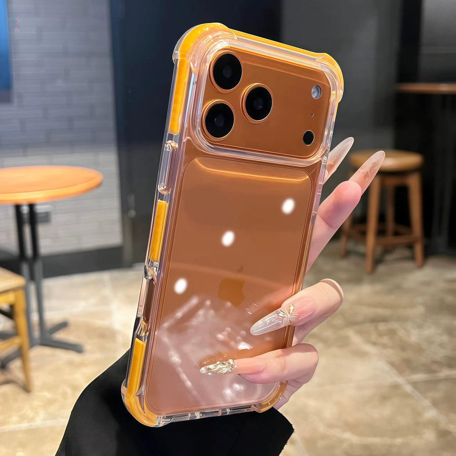 NUCWIN Transparente Acryl-Schutzhülle mit Vier-Ecken-Airbag-Schutz für iPhone 11 bis 17 Pro Max Plus, Pink - Bild 2