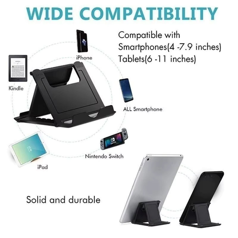 Tragbarer und klappbarer Universal-Handyhalter aus Kunststoff für Smartphone und Tablet in Grün - Bild 4