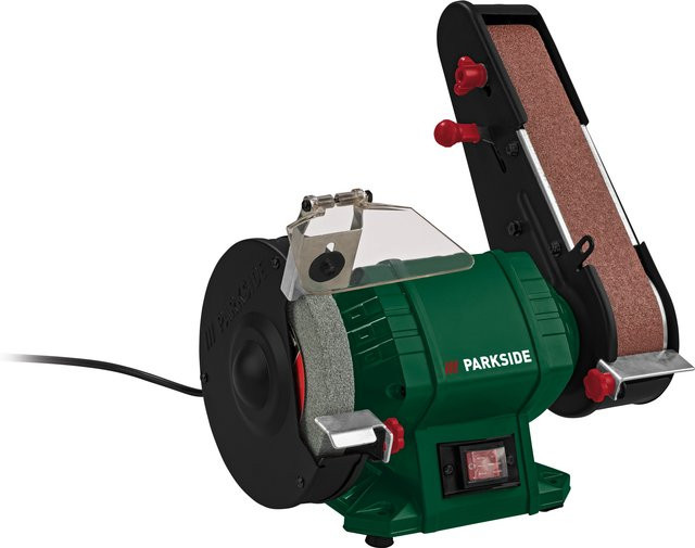 Parkside Standbandschleifer PSBS 240 C2 in Grün, 240 W, mit Schleifband 50 x 686 mm - Bild 1