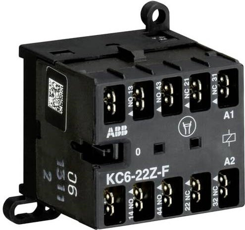 ABB KC6-22Z-F-04 Kleinschütz mit 2 Schließern und 2 Öffnern in Schwarz - Bild 1