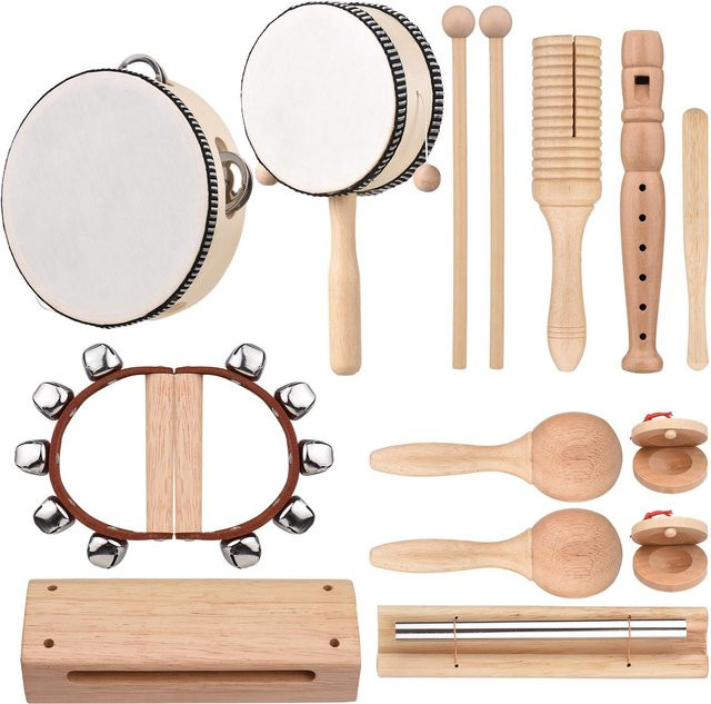 TOMTOP JMS Musikinstrumente Spielzeug aus Holz 13-teiliges Set - Bild 1