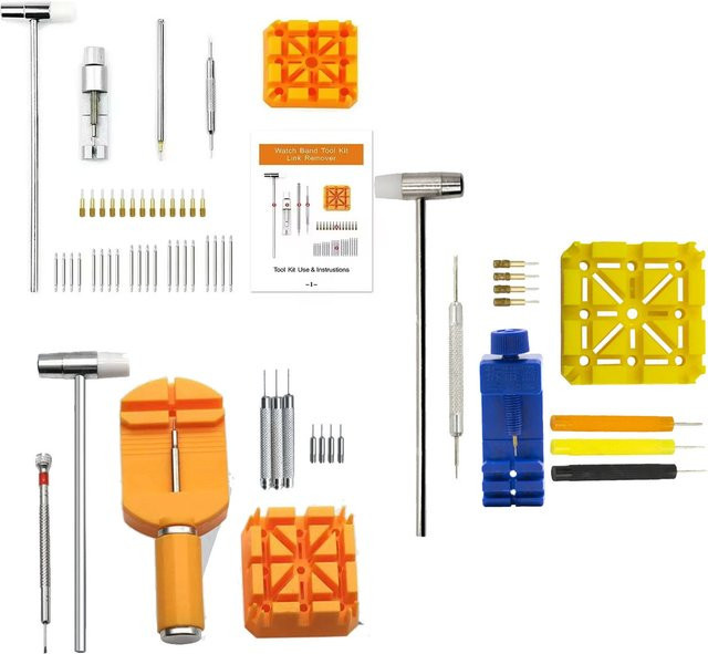 CHIICSMART Uhrenreparaturwerkzeug, Uhrenverbindungsband, Kettenstift-Entferner, Einsteller-Werkzeugsatz - Bild 1