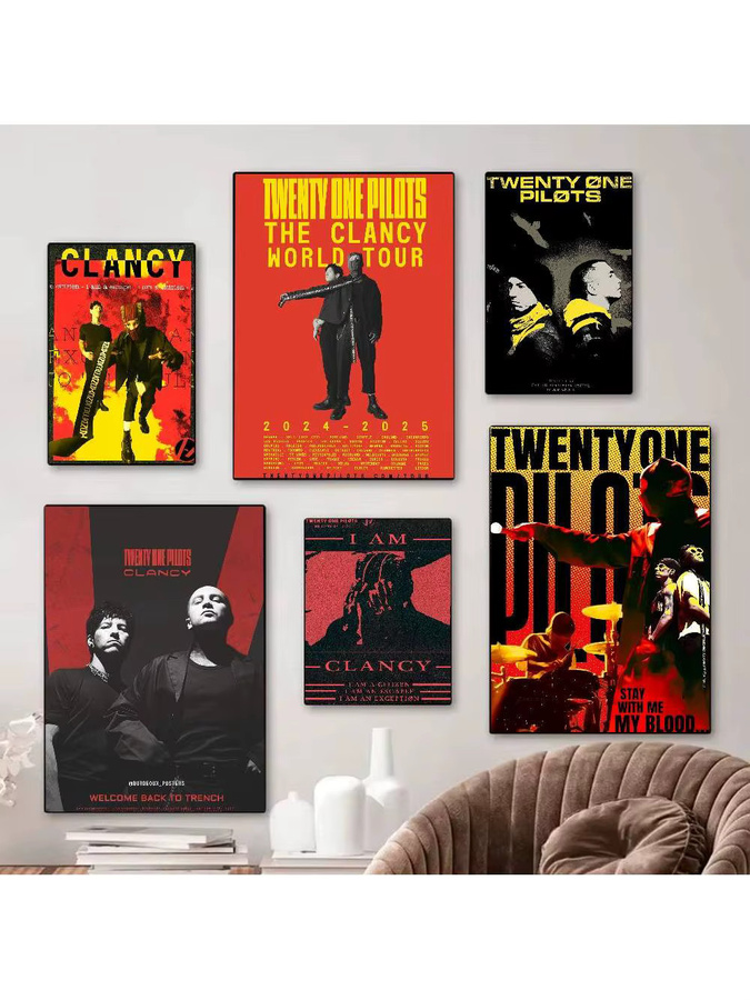 T-Twenty One Pilots Band Classic Anime Poster Wanddekoration aus wasserfestem Papier in Multicolour - Bild 5