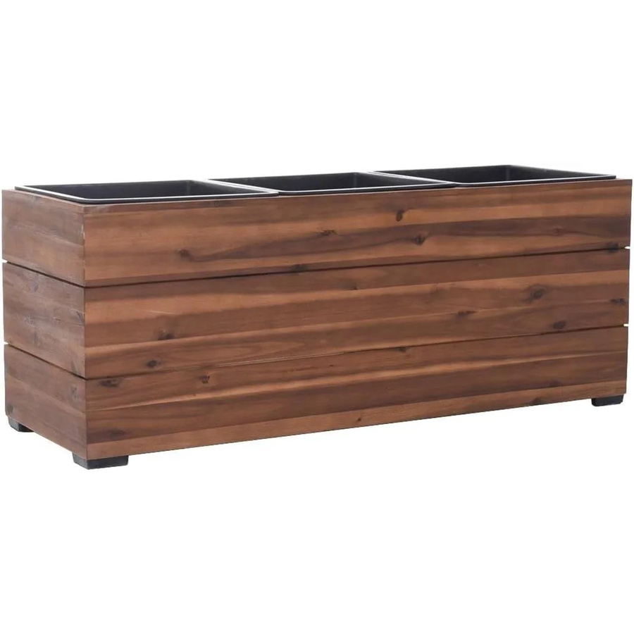 Vivanno Pflanzkübel Maxi in Erdbraun im Landhausstil, B/T/H: 91 x 33 x 35 cm - Bild 2