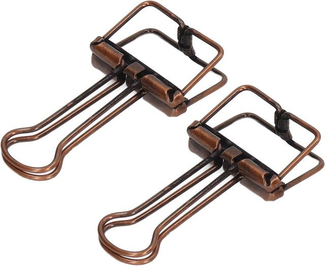 80 Stück GoolRC Metall Binderklemmen in Kupfer, robuste Foldback Clips mit 0,7 Zoll Aussparung für starke Klemmkraft - Bild 1
