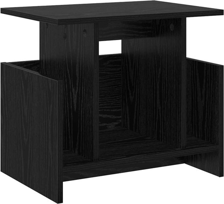 Modernes TV-Lowboard von vidaXL in Schwarz und Eichen-Optik aus Holzwerkstoff, B/T/H: 50 x 35 x 45 cm - Bild 1