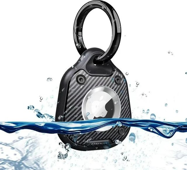 Wasserdichte Schutzhülle in Schwarz für Apple AirTag Location Tracker - Bild 1