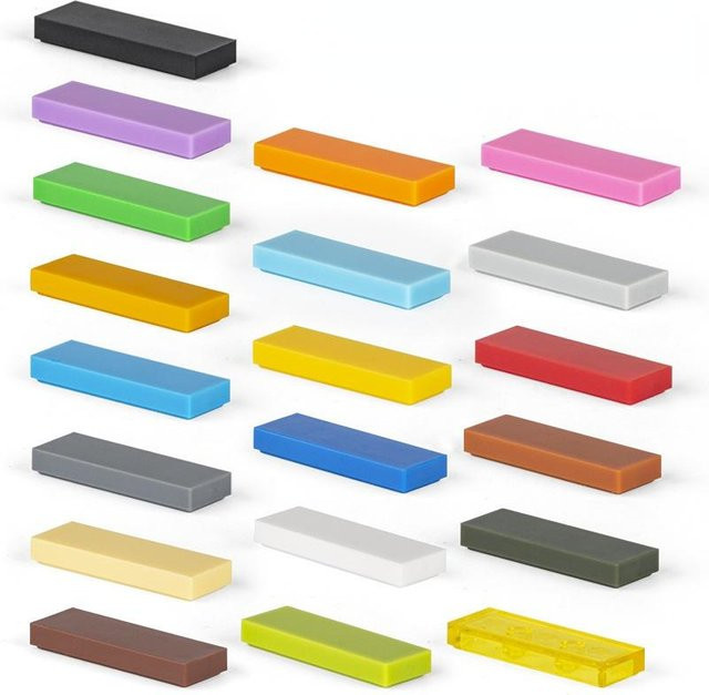 Yiran toy DIY Bausteine 1x3 Noppen 100-teiliges Set bunt - Bild 1