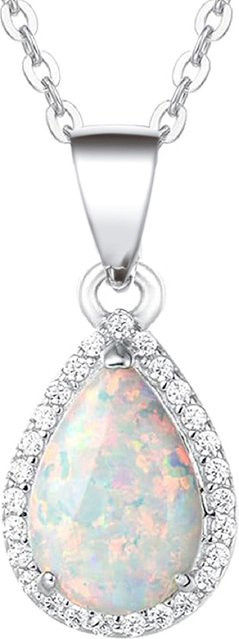 Huitan Halskette mit Opal Anhänger, Silber, Damen - Bild 1