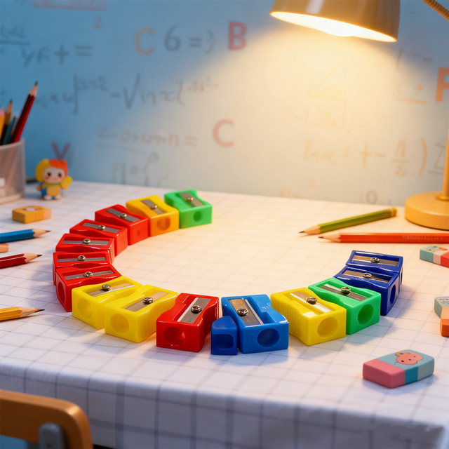 HUAHUA Set mit 20 kompakten rechteckigen Bleistiftspitzer aus Kunststoff in Multicolor für Kinder - Bild 1