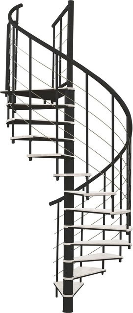 Minka Spindeltreppe Fusion Ø 120 cm Schwarz-Weiß für eine Raumhöhe bis 295 cm - Bild 1