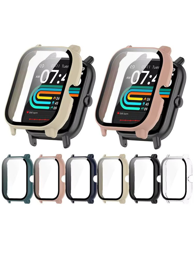 Nerunsa 2-in-1 Schutzhülle für P66D Smart Watch mit gehärtetem Glas und PC-Schale, transparent - Bild 5