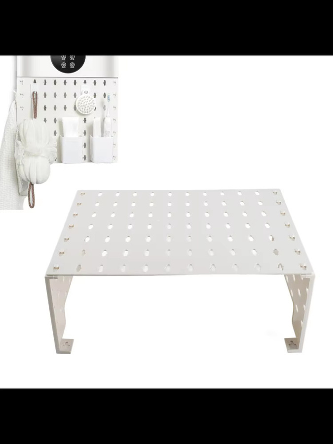 TOPINCN Stecktafel-Kombinationsset als wandmontiertes Display und multifunktionales Lagerregal in Weiß, B/T/H: 42,5 x 30,5 x 17,5 cm - Bild 2