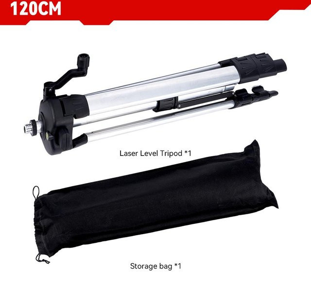 ONEVAN Laser Level Stativ aus Aluminium in Schwarz, höhenverstellbare Verlängerung für Laser Level Werkzeug - Bild 1
