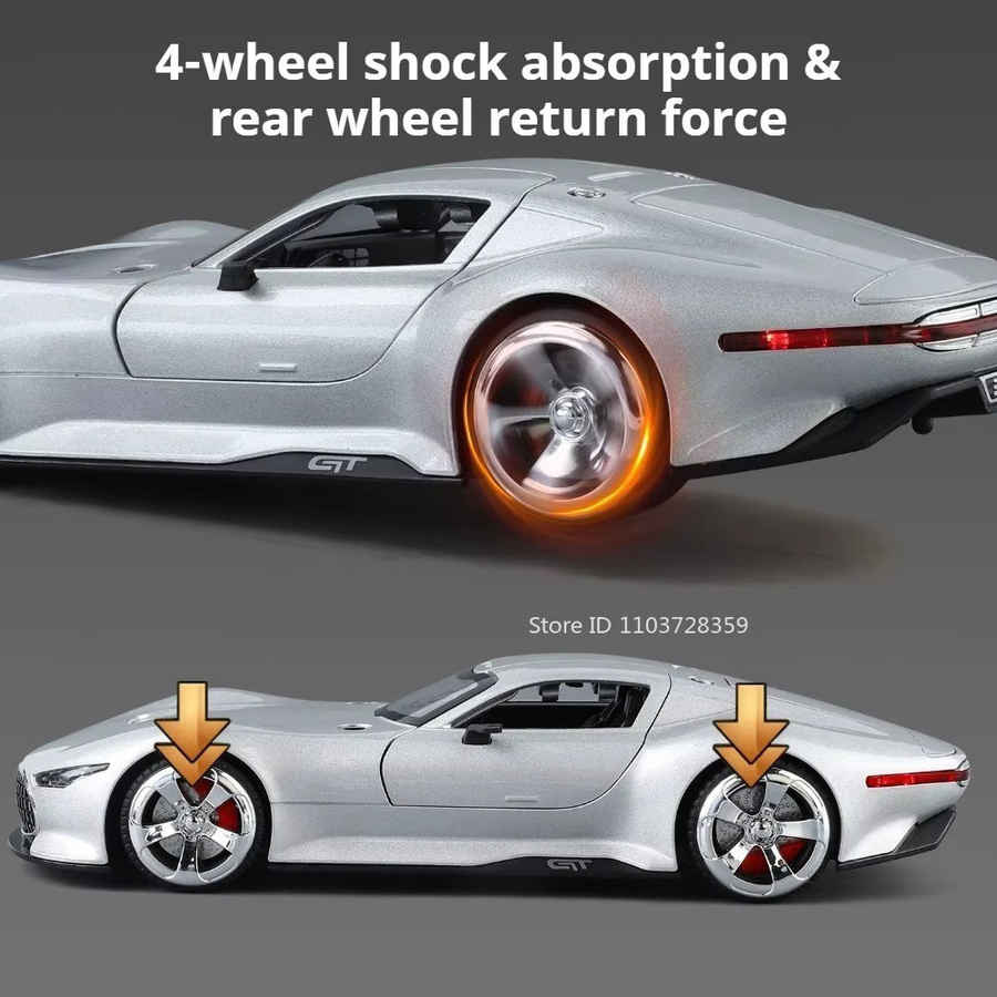 RMZ city GT SLR Modellauto, 1:24, mit Licht und Sound, Rückziehfunktion - Bild 4