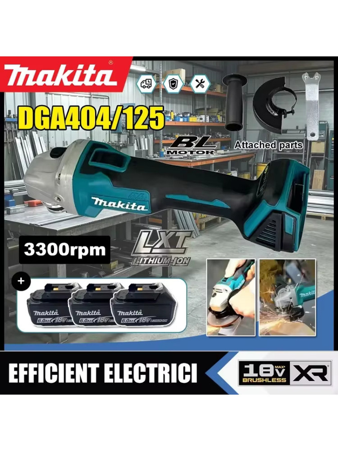 Makita DGA404 Bürstenloser Akku-Winkelschleifer für 18V LXT mit 100 mm Scheibendurchmesser - Bild 4