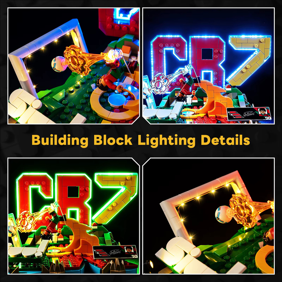 BlockGlow LED-Lichtset passend für Lego 43012 Ronaldo Fußball-Highlights-Ideen aus Kunststoff - Bild 5