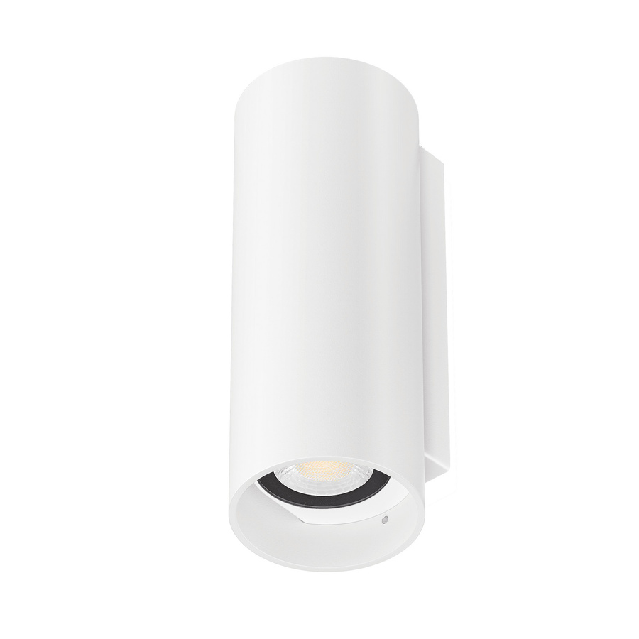 Luxvenum SIGNATURE OUT Wandleuchte in Mattweiß, runde LED Außenleuchte mit Up & Down Lichteffekt, IP65 wetterfest, dimmbar, 24V Aluminium - Bild 1