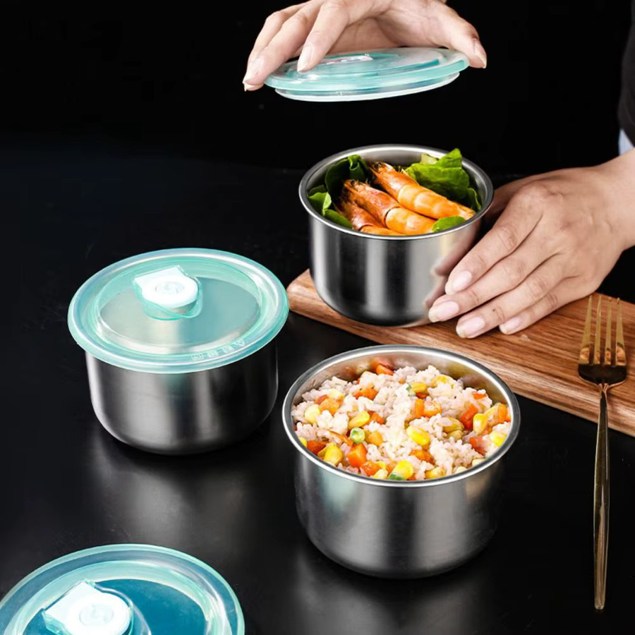 Auslaufsichere Edelstahl-Brotdose von Tupperware in Silber, hitzebeständige Multifunktions-Aufbewahrungsbox mit luftdichtem Verschluss - Bild 5