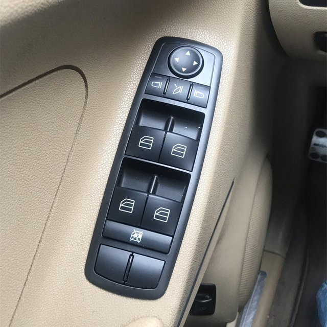 Malcayang Fensterheberschalter vorne links in Schwarz für BENZ W164 GL320 GL350 GL450 ML320 ML350 ML450 R320 R350 A2518300290 - Bild 1