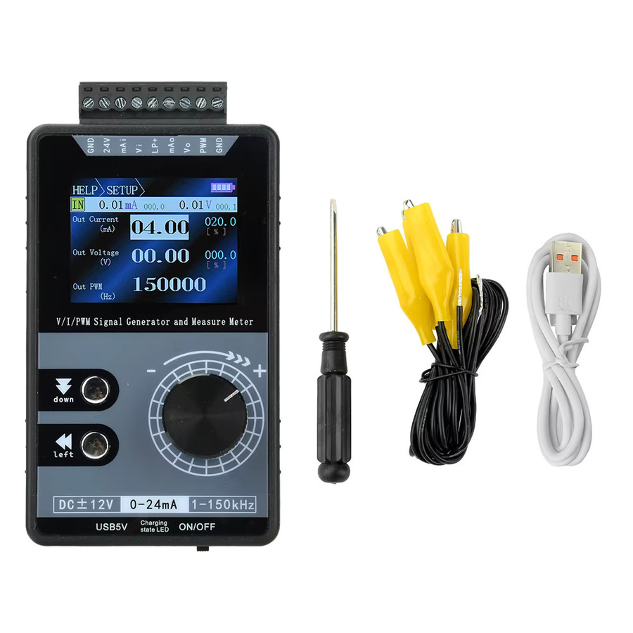 Gaqqee PWM-Impulssignalgenerator mit 2-Zoll-Farbbildschirm und Typ-C-Anschluss, Schwarz, 0-20mA, 4-20mA, 0-10V - Bild 6