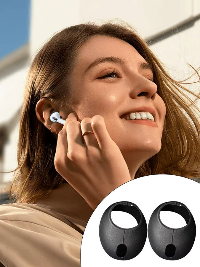 Silikon-Ohrstöpsel-Abdeckung für Apple AirPods Pro 3 in Schwarz, rutschfeste und abnehmbare Ohrkappen zum Kopfhörerschutz - Bild 7