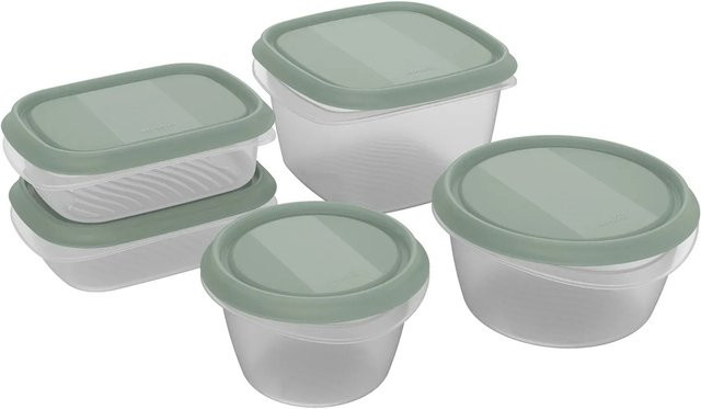 Rotho Frischhaltedosen-Set Elements Mistletoe Green, 5-teilig - Bild 1