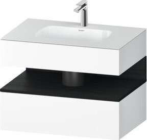 Duravit Qatego Einbauwaschtisch-Möbel-Set in Weiß, B/T/H: 80 x 55 x 60 cm - Bild 1