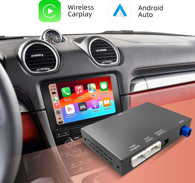 Ezonetronics Kabelloses CarPlay und Android Auto Nachrüstkit für Porsche PCM 4.0 in Schwarz mit Mirror Link Unterstützung - Bild 1