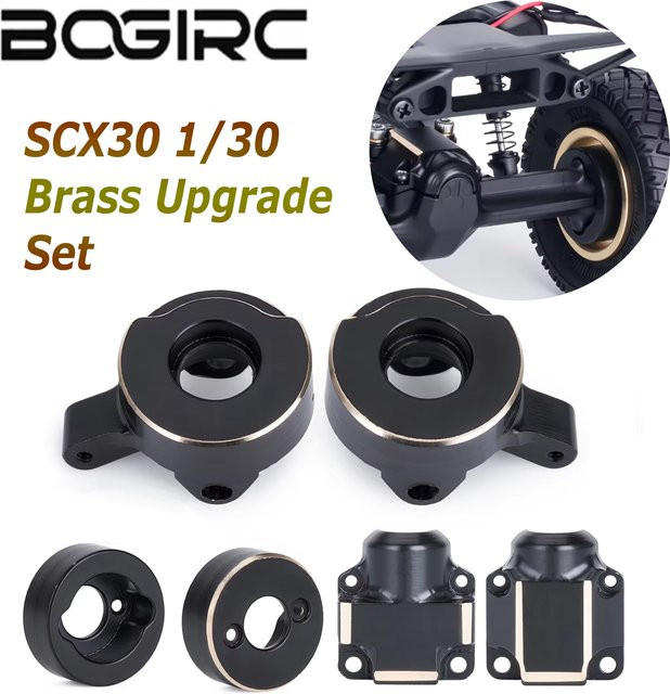 BOGIRC SCX30 Messing-Upgrade-Set, Zubehör, 1:30, Metall, Schwarz - Bild 1