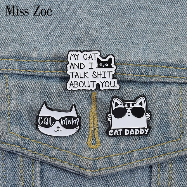 Miss Zoe Anstecknadel Punk-Katze-Emaille, Kinder - Bild 1