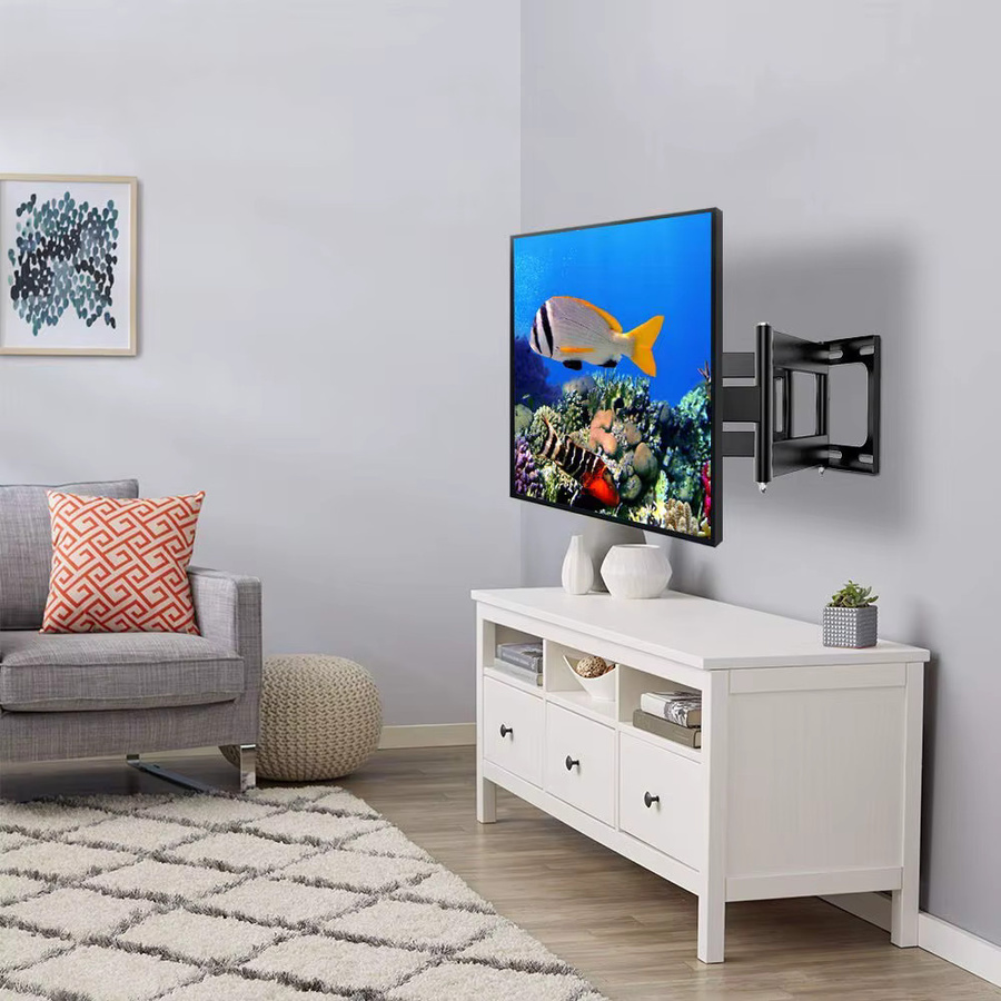 Schwebende TV-Wandhalterung für Fernseher von 32 bis 70 Zoll in Schwarz, schwenkbar und neigbar - Bild 2