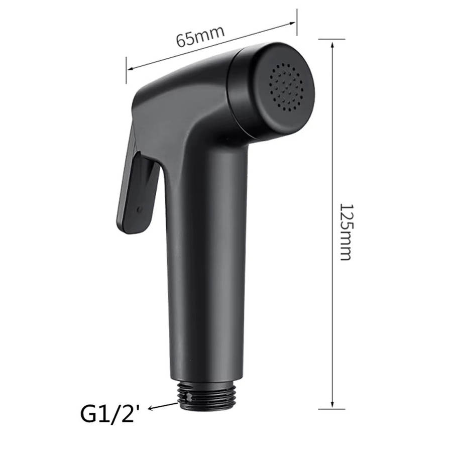 Handheld Spritzpistole Shattaf Kit für WC und Badezimmer aus ABS in Schwarz mit G1/2 Anschluss - Bild 2
