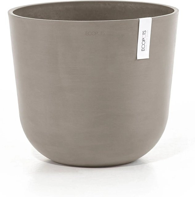 Ecopots Pflanztopf Oslo Braungrau rund aus recyceltem Kunststoff Durchmesser: 35 cm, Höhe: 30,5 cm - Bild 1