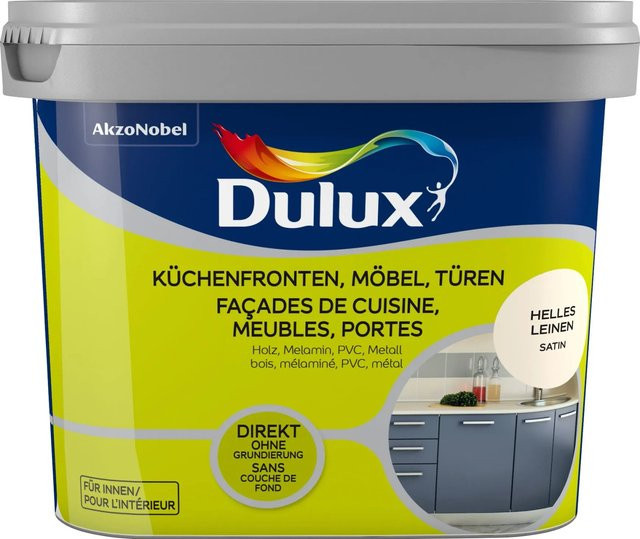 Dulux Fresh Up Lack für Küchen, Möbel und Türen in Helles Leinen, Satin, 0,75 l - Bild 1