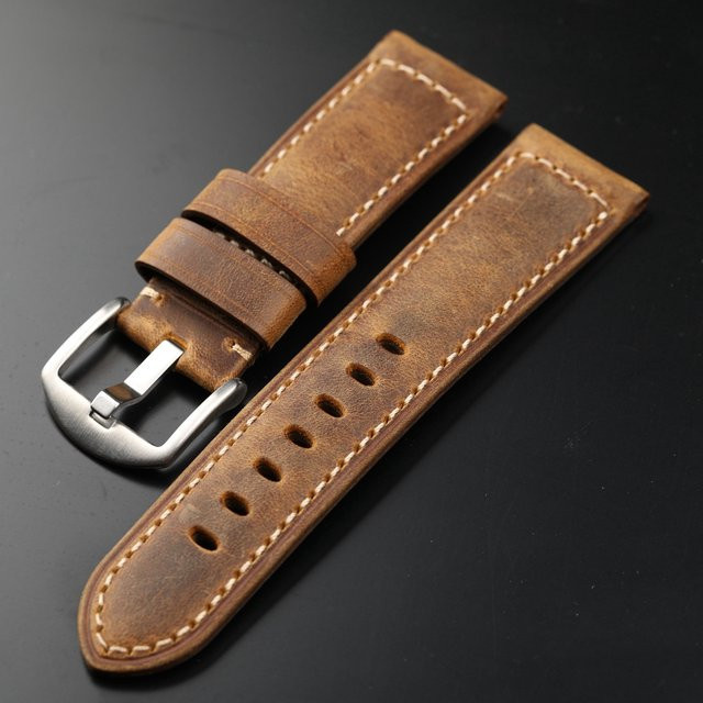 Raystray Uhrenarmband Rindsleder, braun, Vintage, Herren - Bild 1