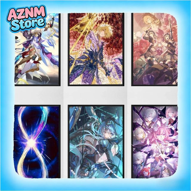 Kayou Honkai Star Rail AMPHOREUS Aglaea Tribios Mydei Castorice Poster Selbstklebender Papierdruck Mehrfarbig - Bild 1