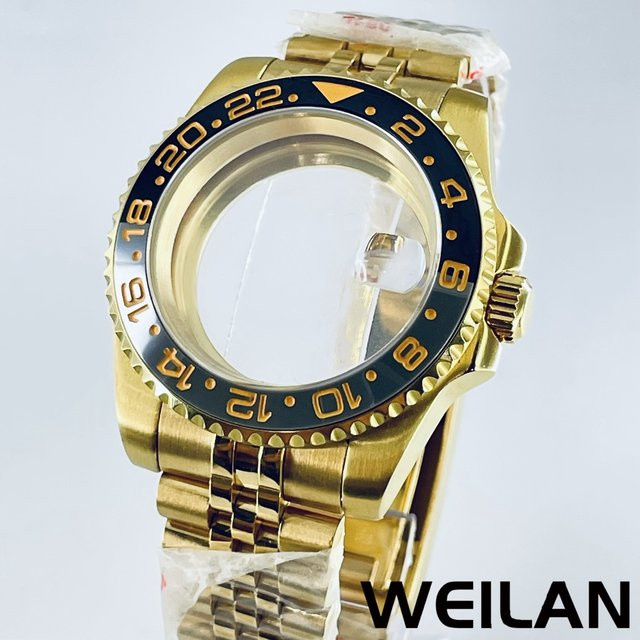 ANGLANG Armbanduhr Gold, Edelstahl, Keramik, 40 mm, Unisex - Bild 1