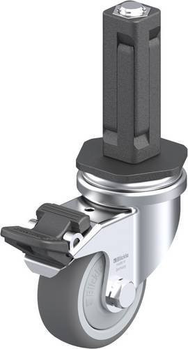 Blickle LRA-PATH 50KF-FI-EV02 Lenkrolle mit Feststeller in Grau und Silber mit Kunststoffrad und 50 mm Durchmesser (Tragfähigkeit max. 75 kg) - Bild 1