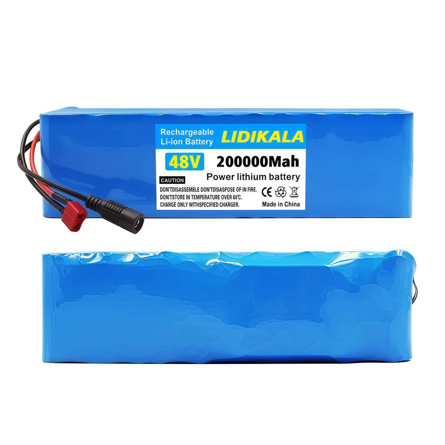 Original 13S3P Lithium-Ionen-Akkupack 48V 200Ah 2000W mit BMS und Ladegerät für 54,6V Elektroroller, Blau - Bild 2