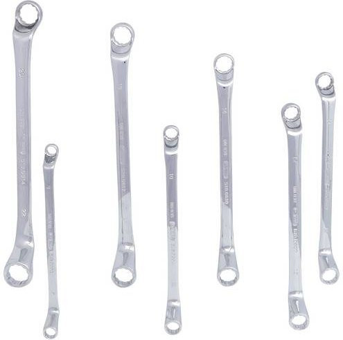KS Tools CHROMEplus Doppel-Ringschlüssel-Satz aus Chrom-Vanadium, 7-teilig, Silber - Bild 1