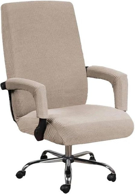 Elastischer Bürostuhlbezug von Bestbags in Beige für Computerstühle und Drehsessel - Bild 1