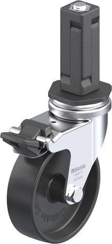 Blickle LRA-POA 75G-FI-EV03 Lenkrolle mit Feststeller in Schwarz mit 75mm Rad-Durchmesser und 75kg Tragfähigkeit - Bild 1