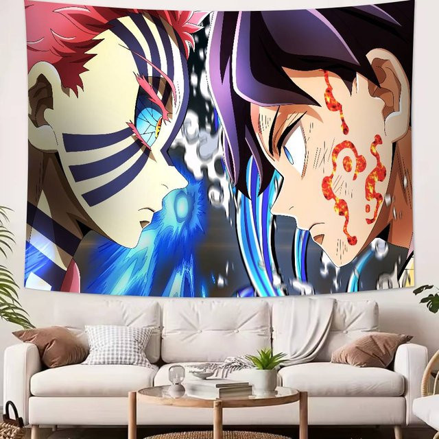 Anime Demon Slayer Wandteppich von BaiTu Clothes, Mehrfarbig, B: 130 cm, H: 90 cm - Bild 1