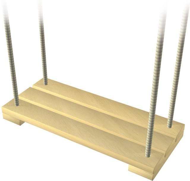 Intergard Schaukelbrett aus Holz in Braun mit Sisalseil, Breite: 44 cm, Tiefe: 19 cm - Bild 1