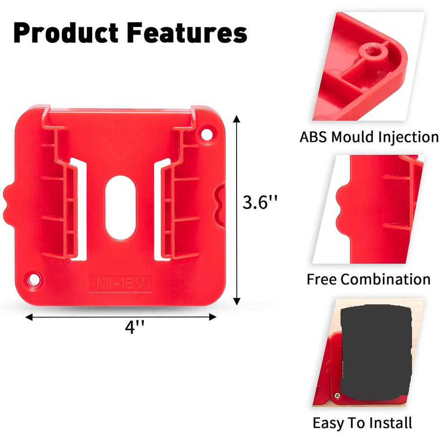 5er-Pack Milwaukee Batteriehalterung für 18V Akkus passend für 48-11-1815, 48-11-1828 und 48-11-1850 - Bild 3