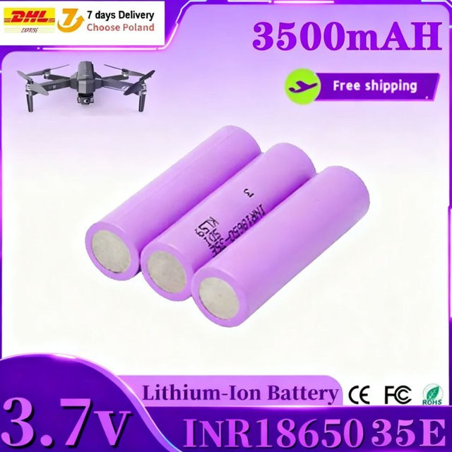 VariCore Original 18650 35E Akku mit 3500 mAh und 3,7 V für mobile Stromversorgung und Taschenlampen - Bild 1
