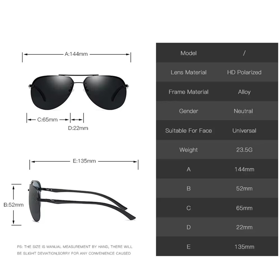 XaYbZc Sonnenbrille Aviator, Aluminium, polarisiert, blau, Unisex - Bild 4