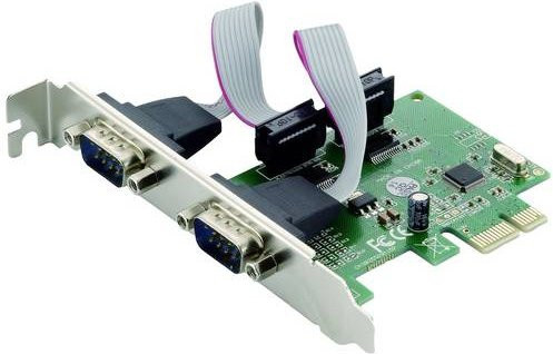 Conceptronic SRC01G PCIe Serielle Steckkarte mit 2 Ports (9-polig) in Grün - Bild 1